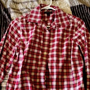 Size 8 lands end red check